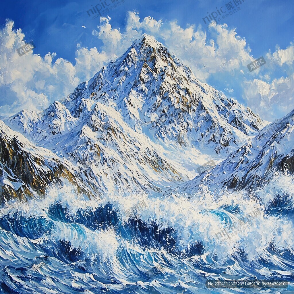 油画海洋