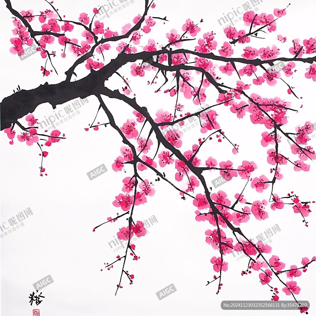 梅花禅意画