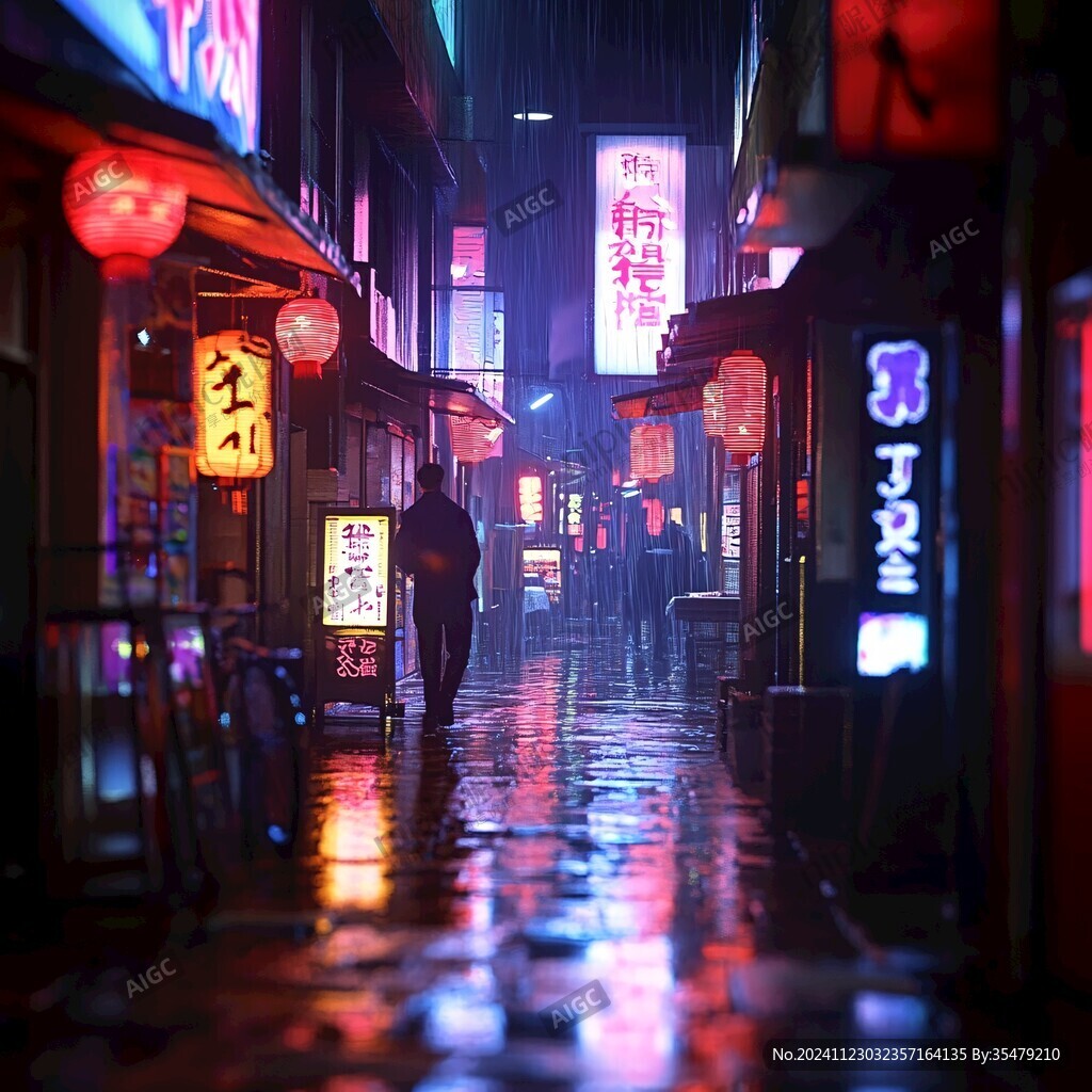 场景赛博插画
