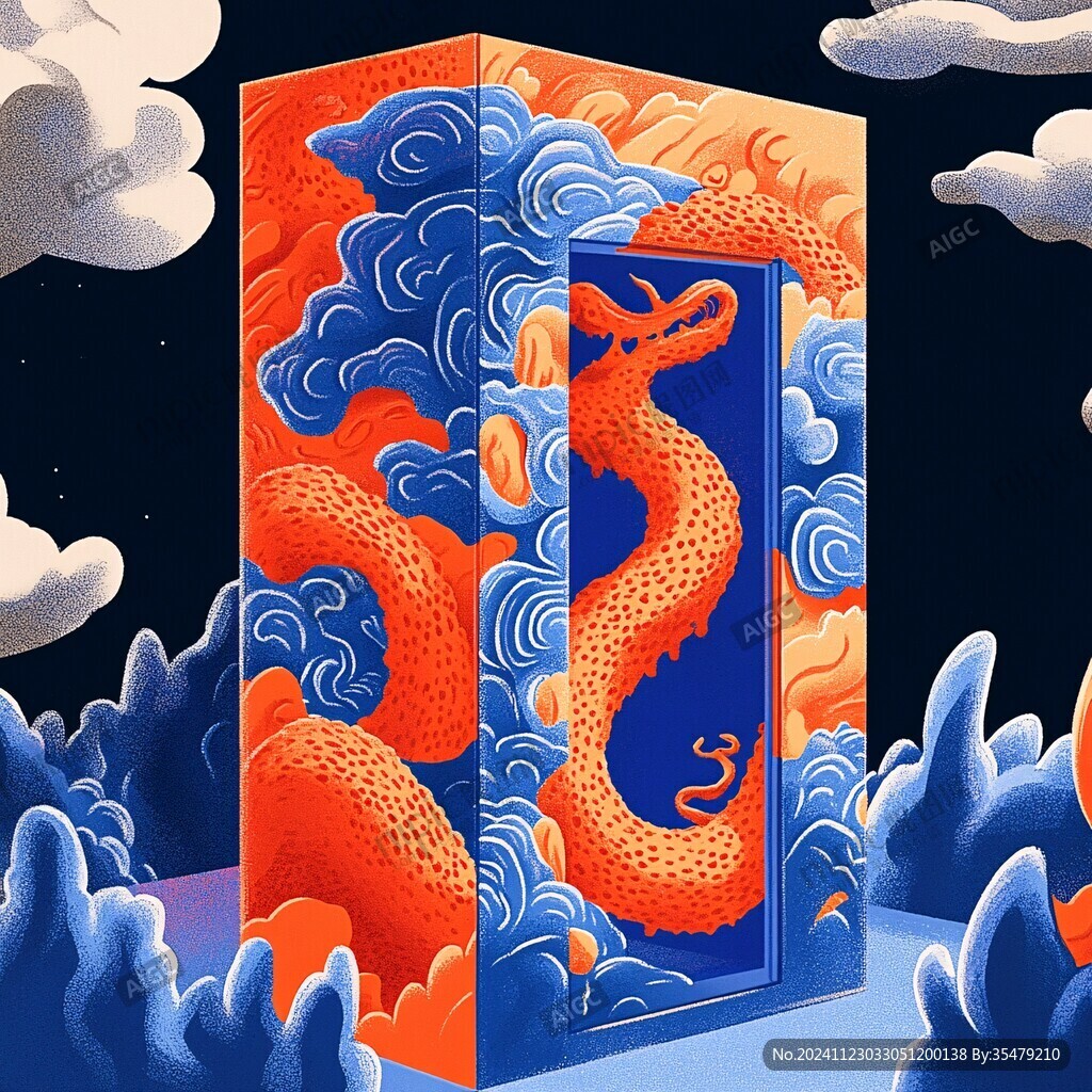 龙年包装插画