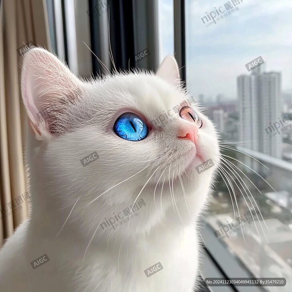 白色异瞳猫