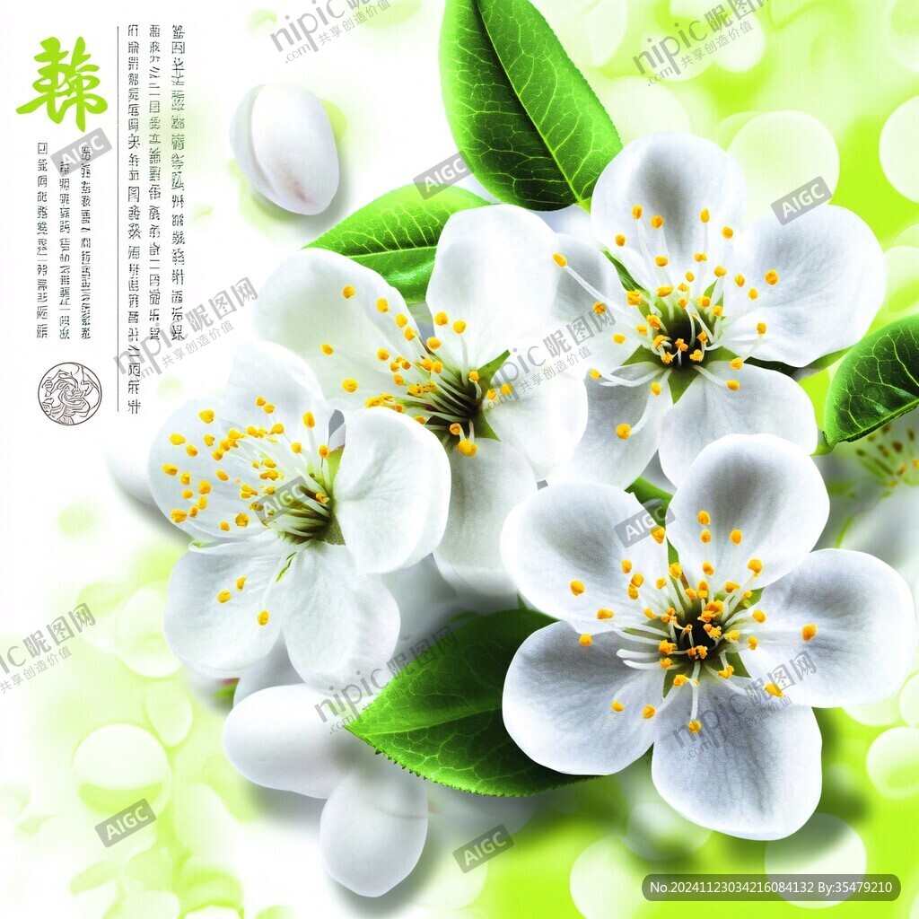 梨花无框画