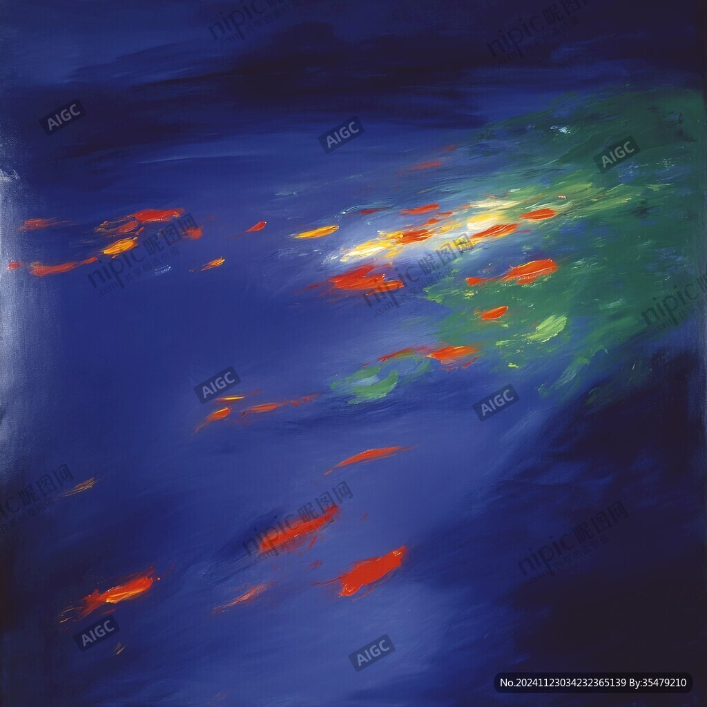 海天一色抽象画