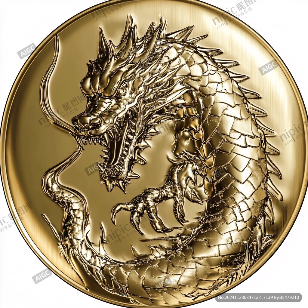 龙纹金币