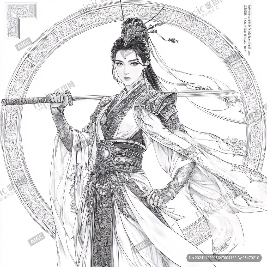 古装线稿
