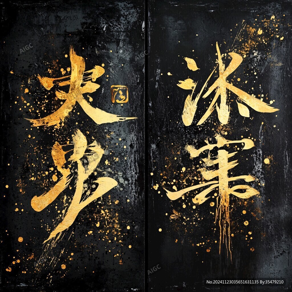冰皮毛笔字