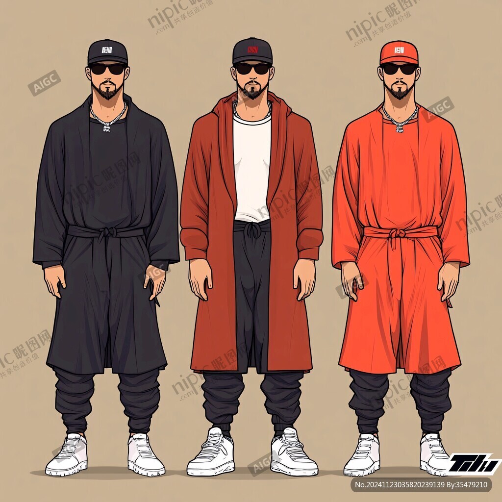潮牌服装插画