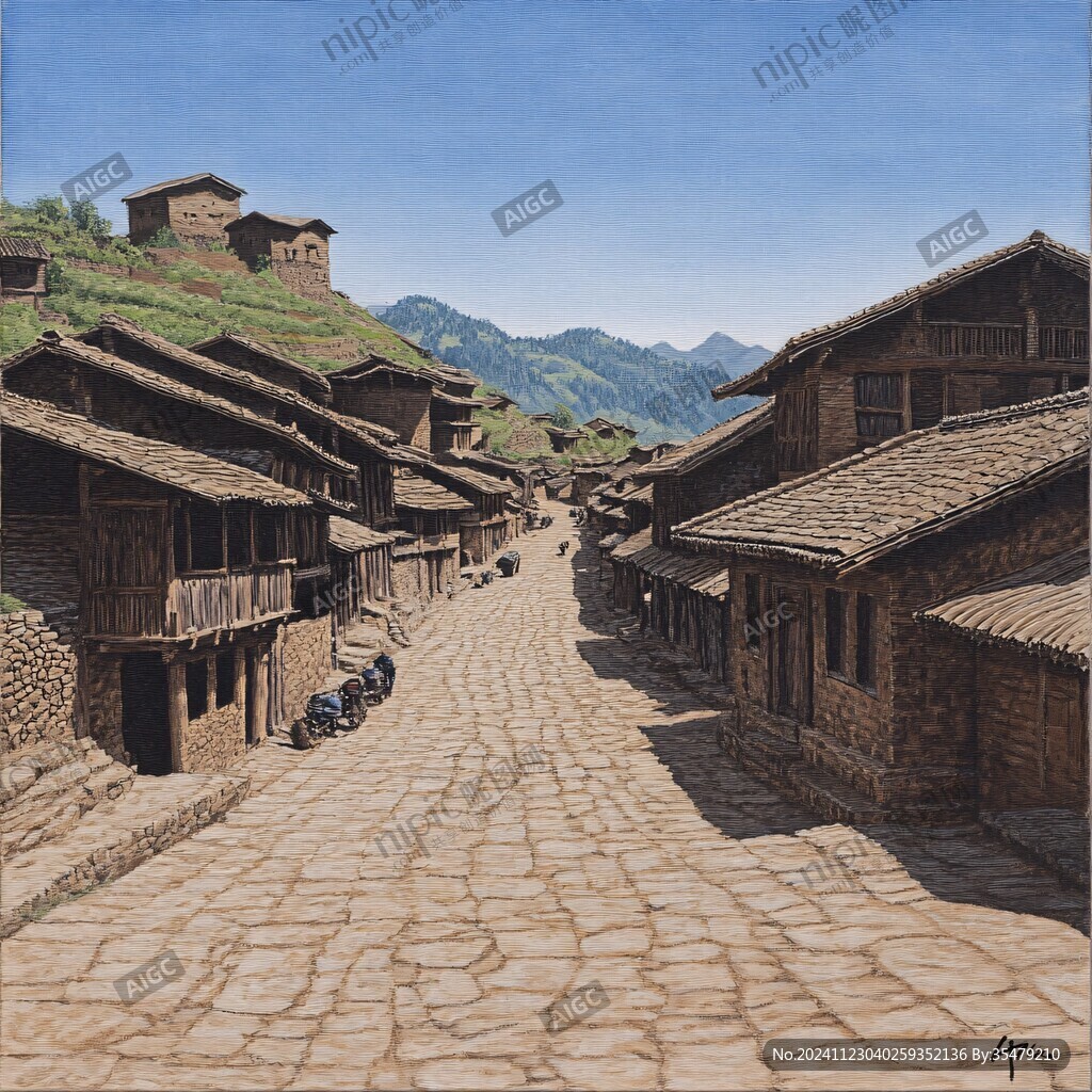 当口古镇油画