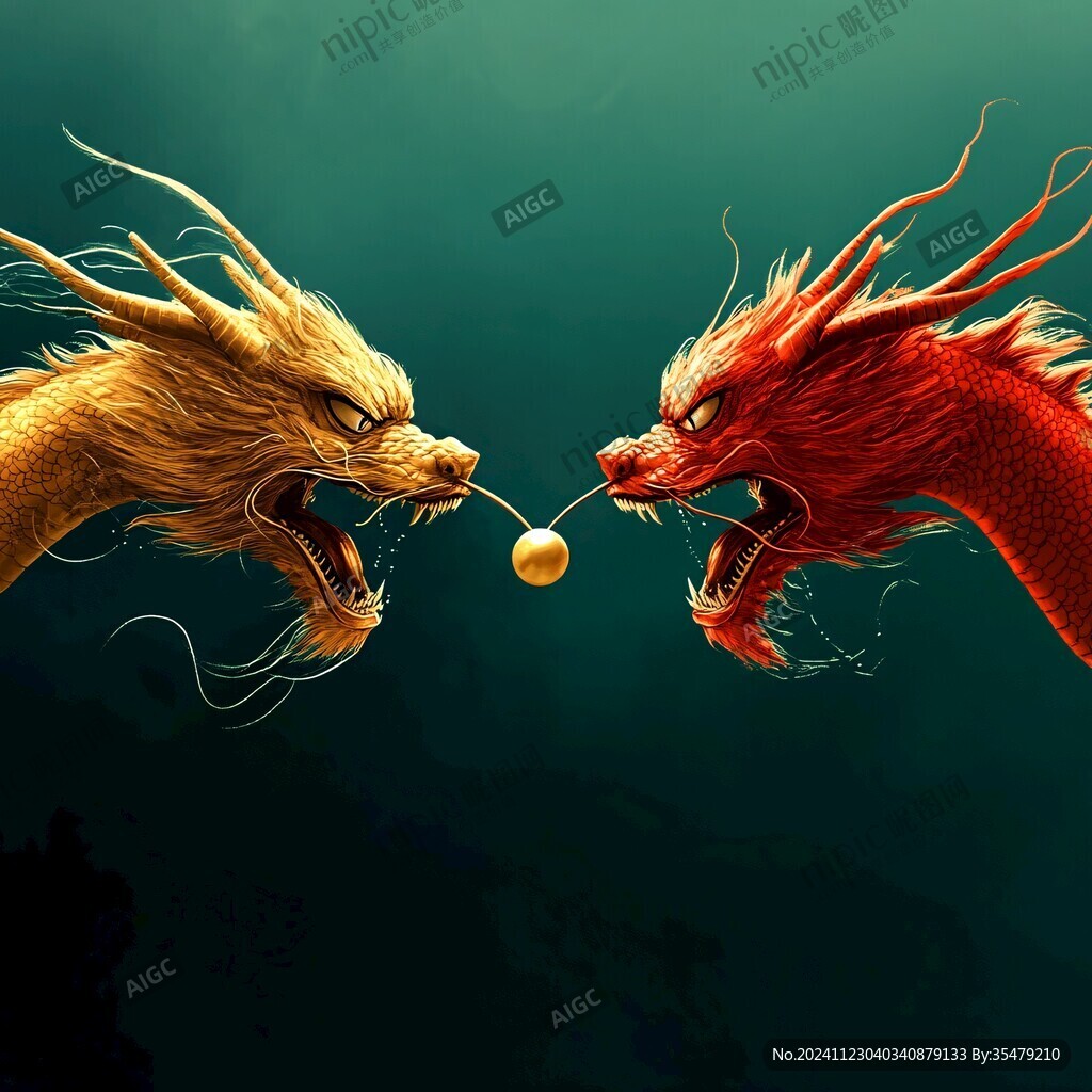 高清唯美双龙戏珠