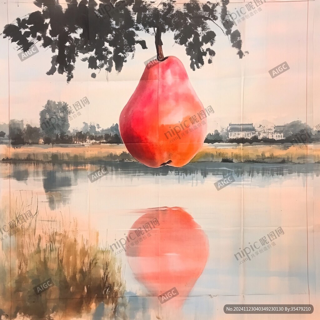 苹果壁画