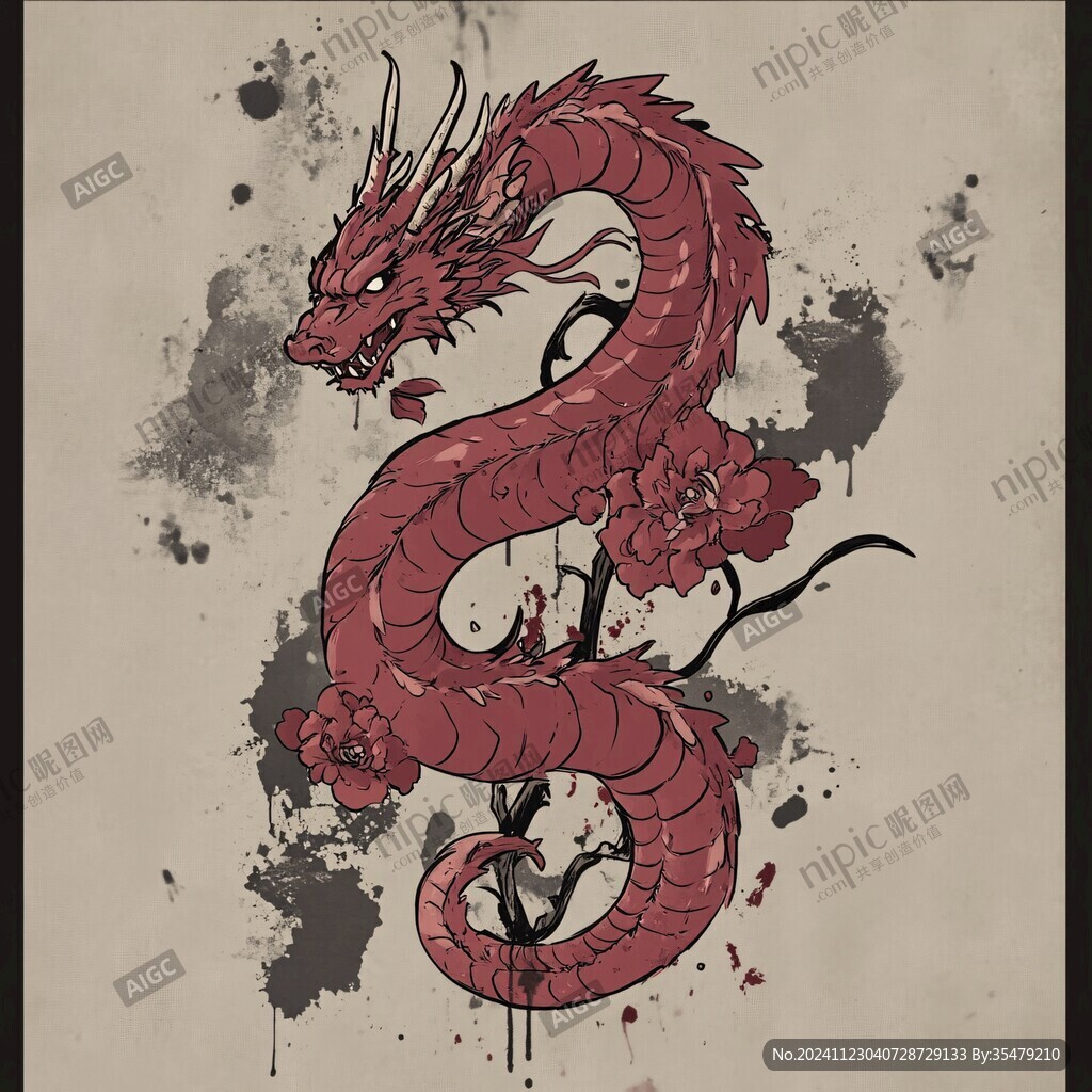 手绘龙设计图片