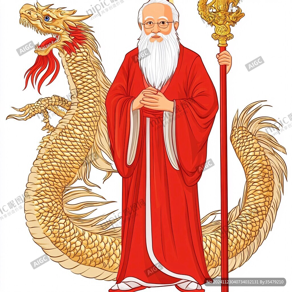 龙年寿星插画