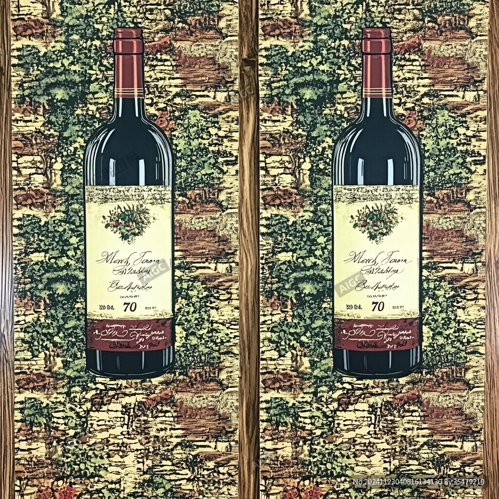 红酒挂画红酒素材