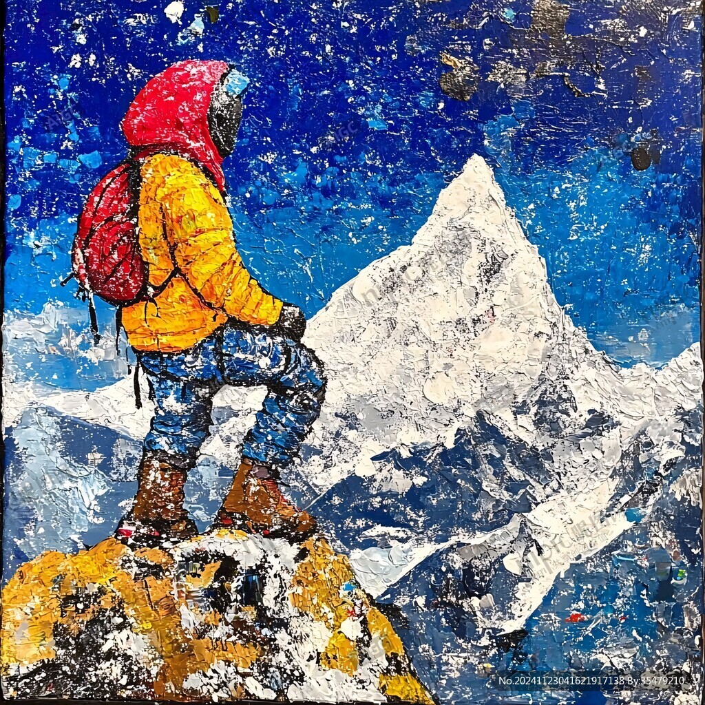珠穆拉玛峰插画