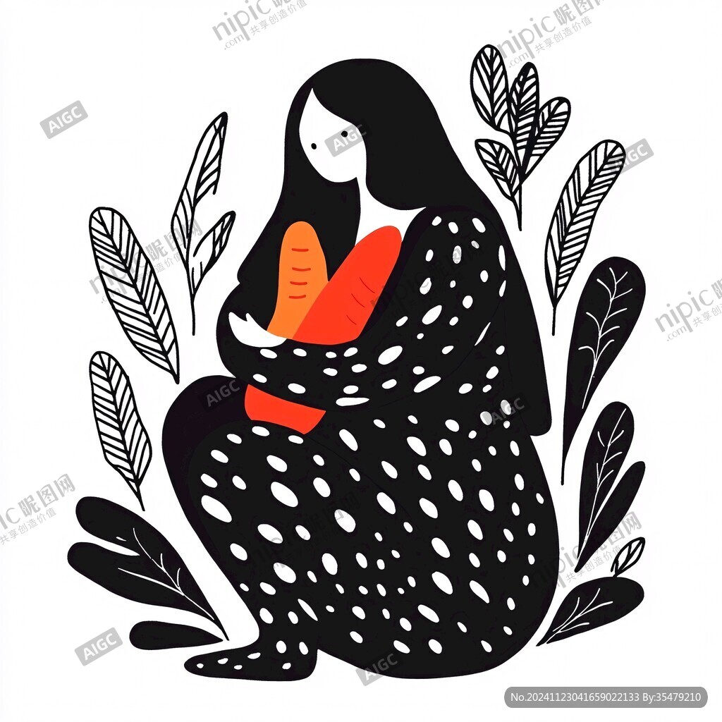 手绘母婴插画