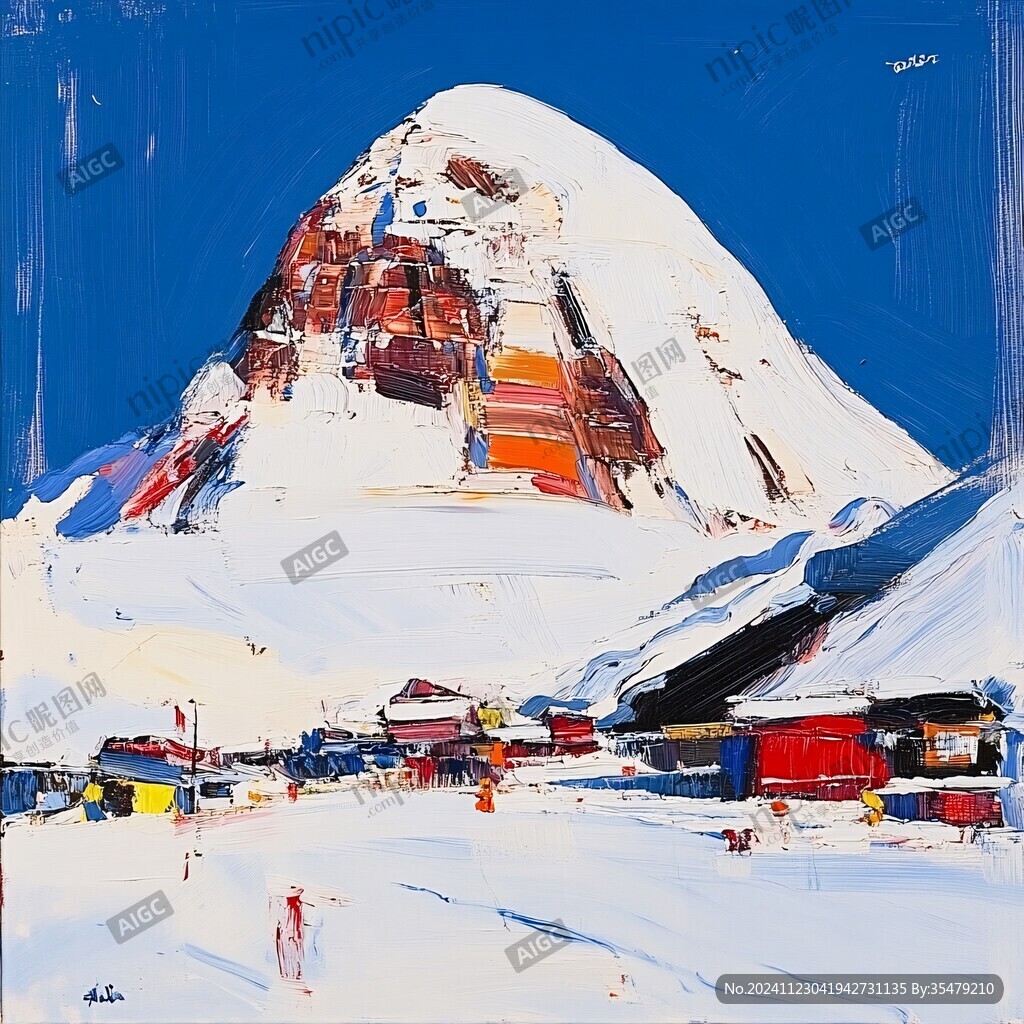 雪峰油画