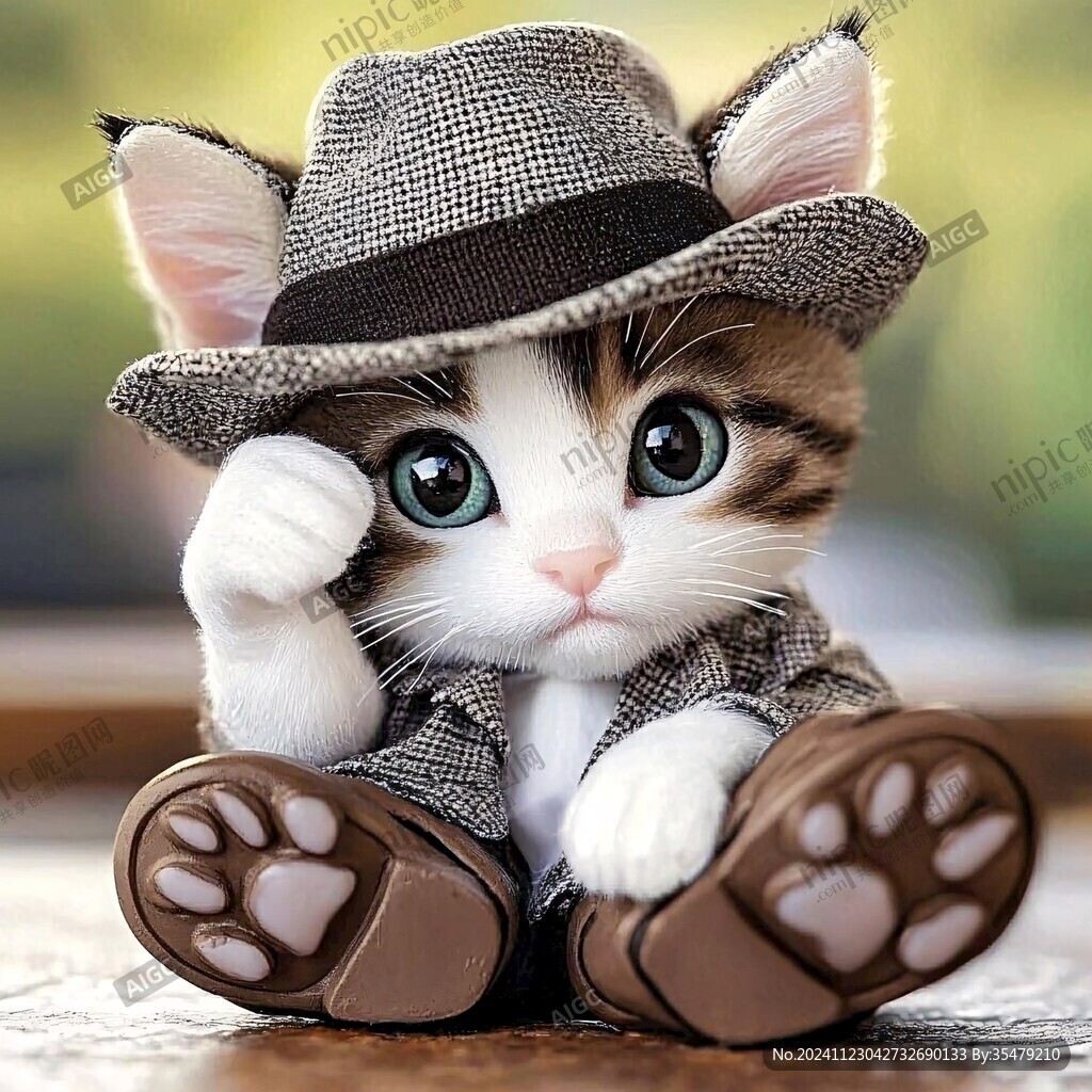 呆萌小花猫