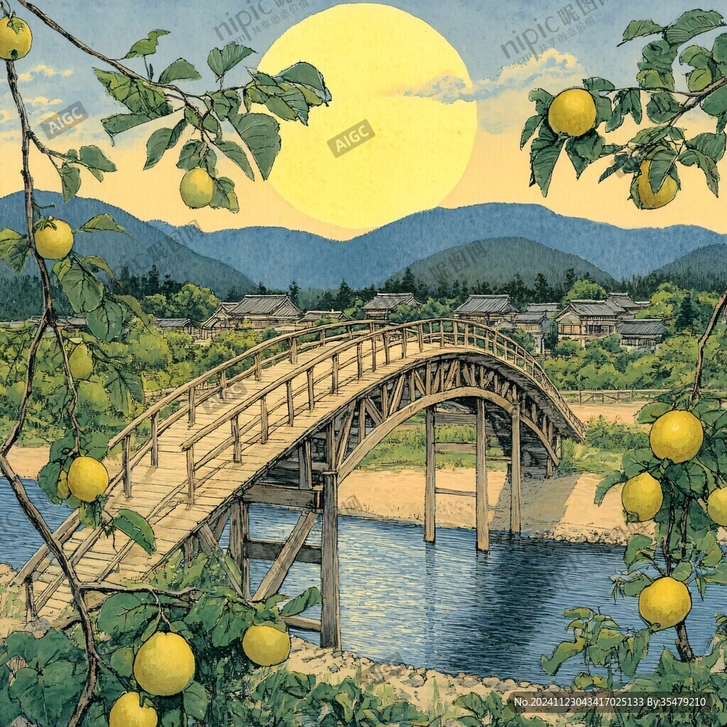 串月桥插画