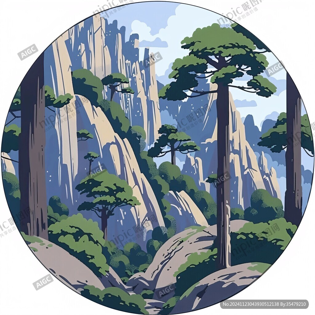 鼠绘迎客松