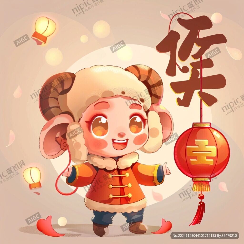 卡通羊春联
