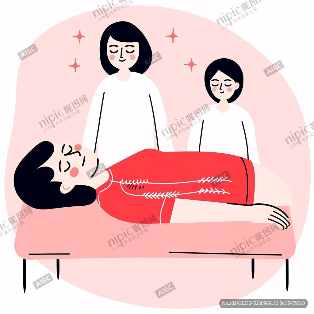 推拿插画