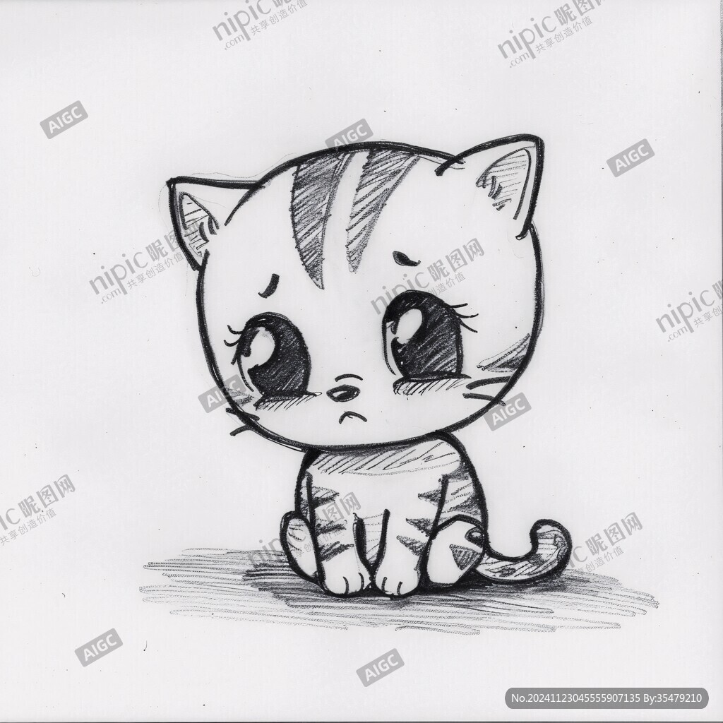 q版手绘小猫
