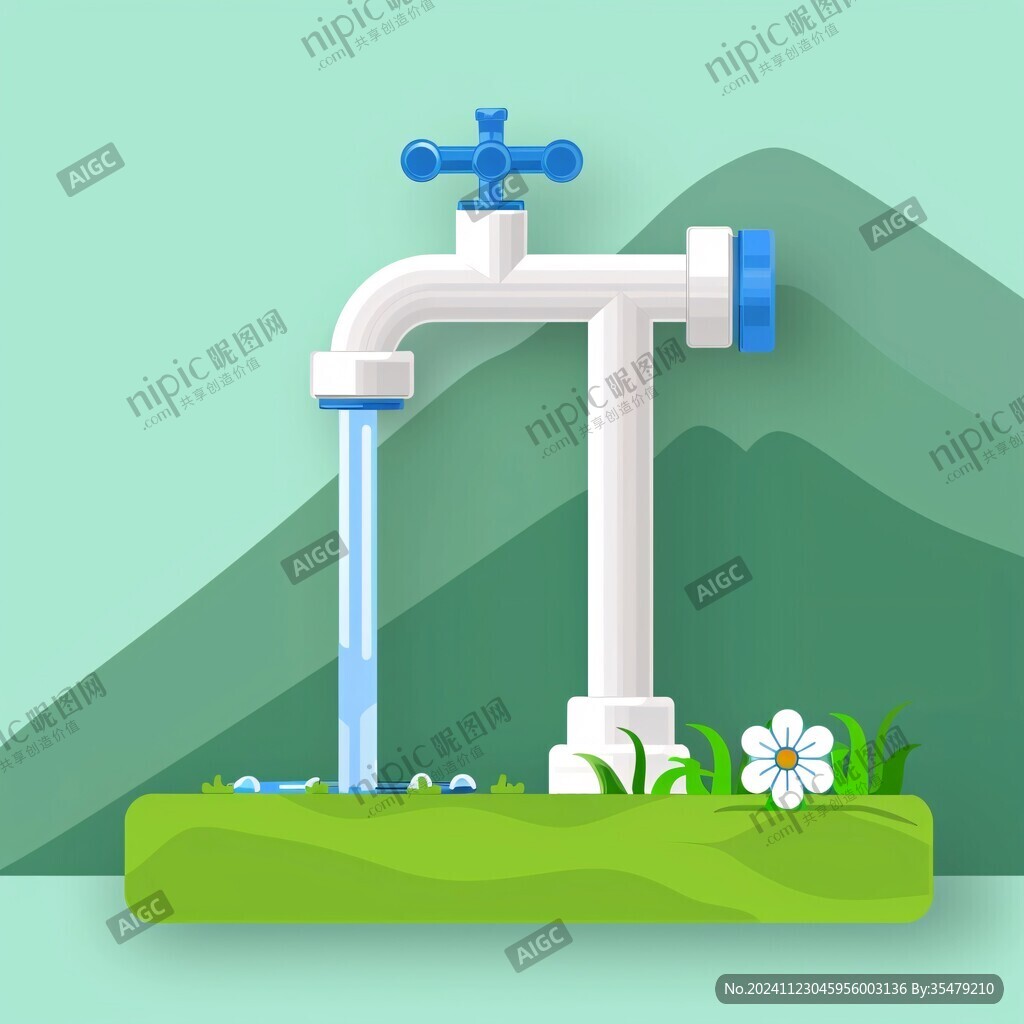 节水插画