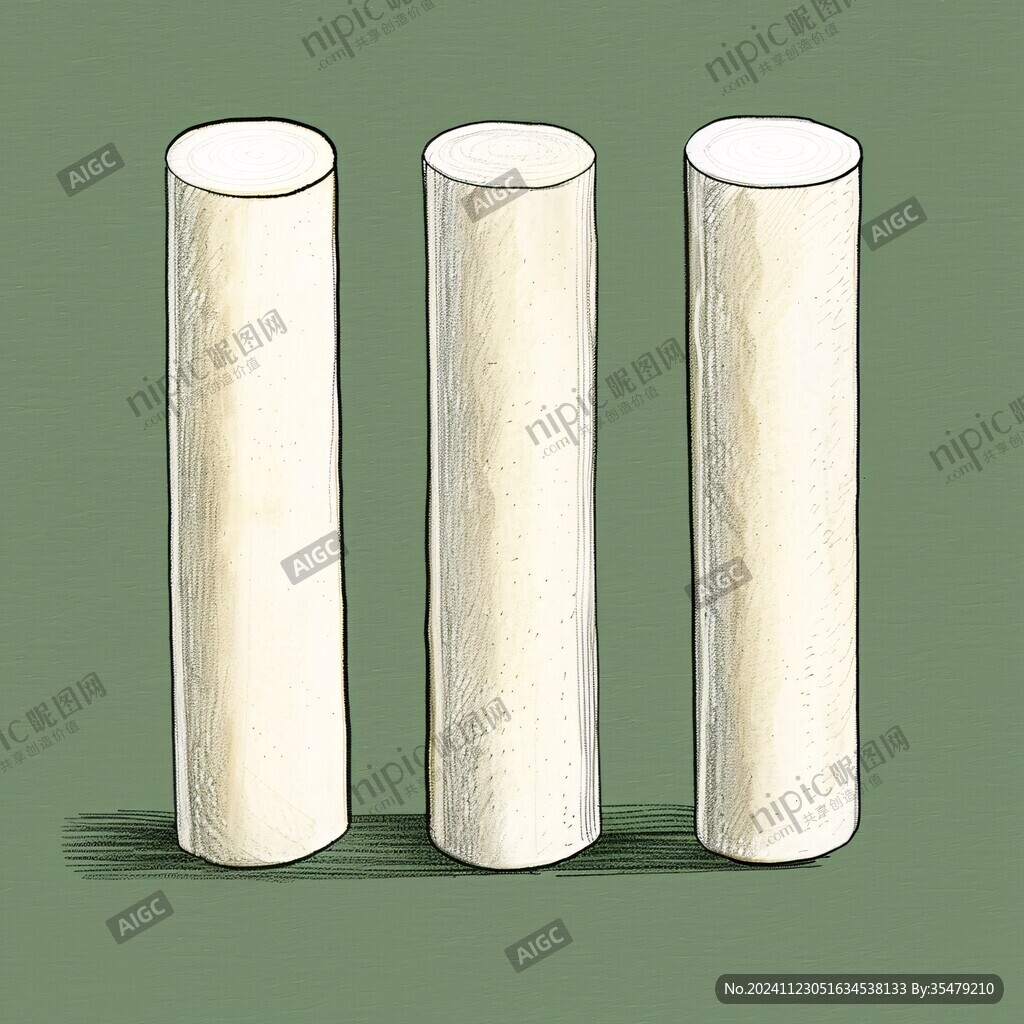 卡通木桩插画