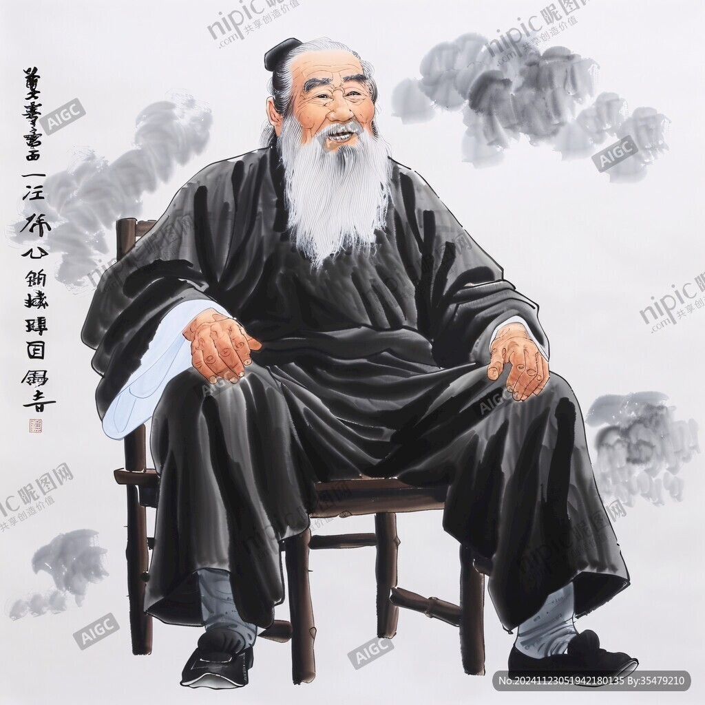 张大千书画馆李冰画像