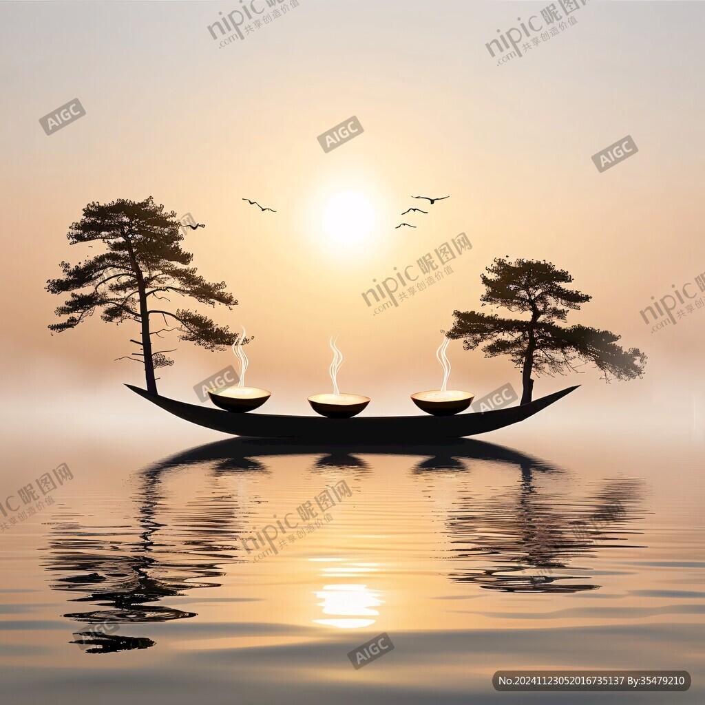 新中式禅意山水船