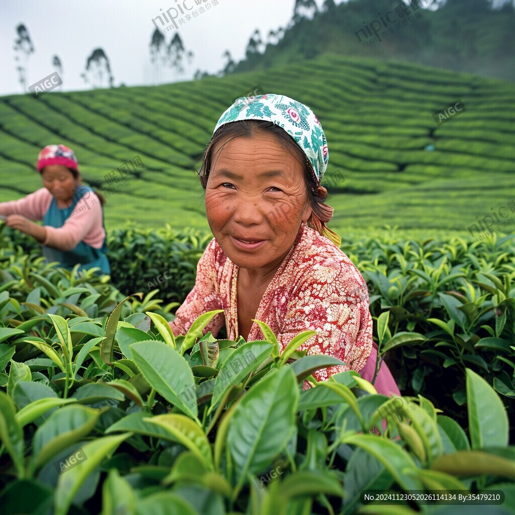 采茶女群像