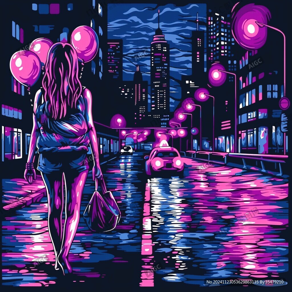 赛博朋克装饰画