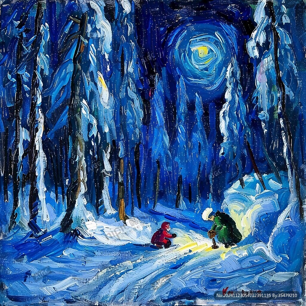 飞雪油画