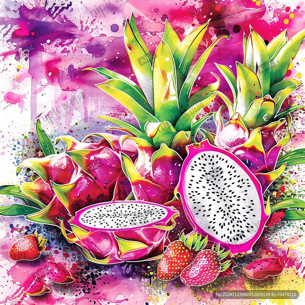 火龙果插画