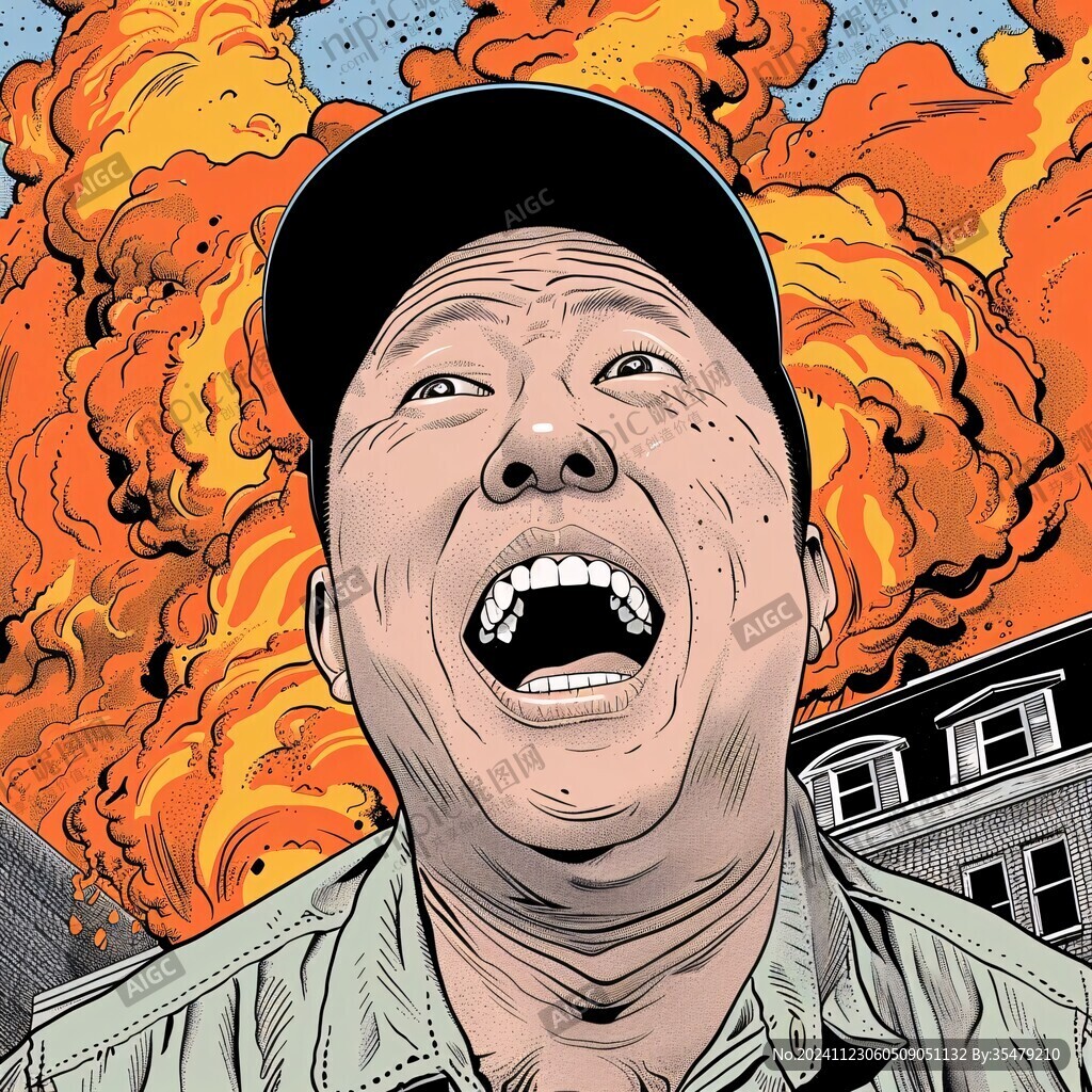 夸张人物插画
