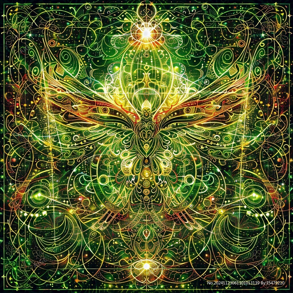 五彩缤纷翅膀花纹