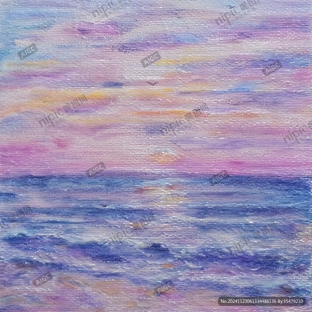 海天一色抽象画