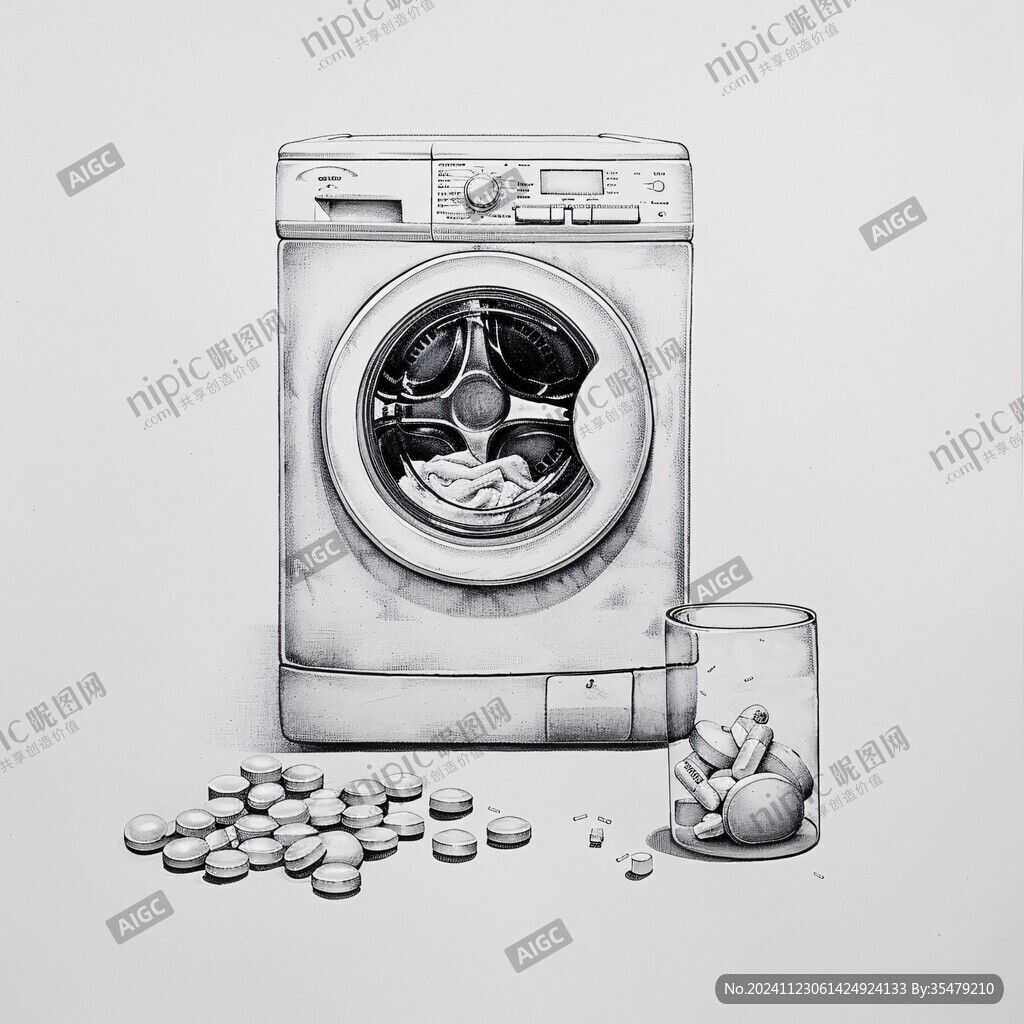 洗衣服插画