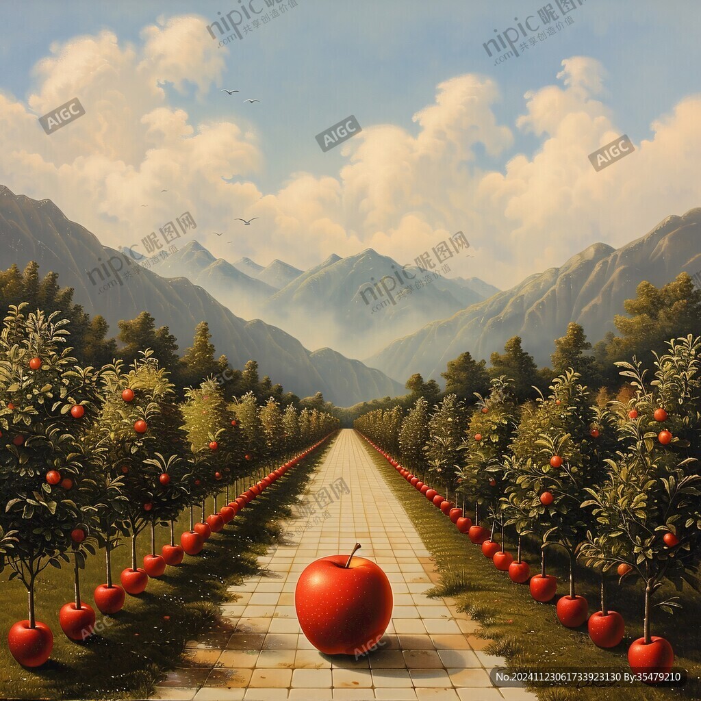 苹果树3d画