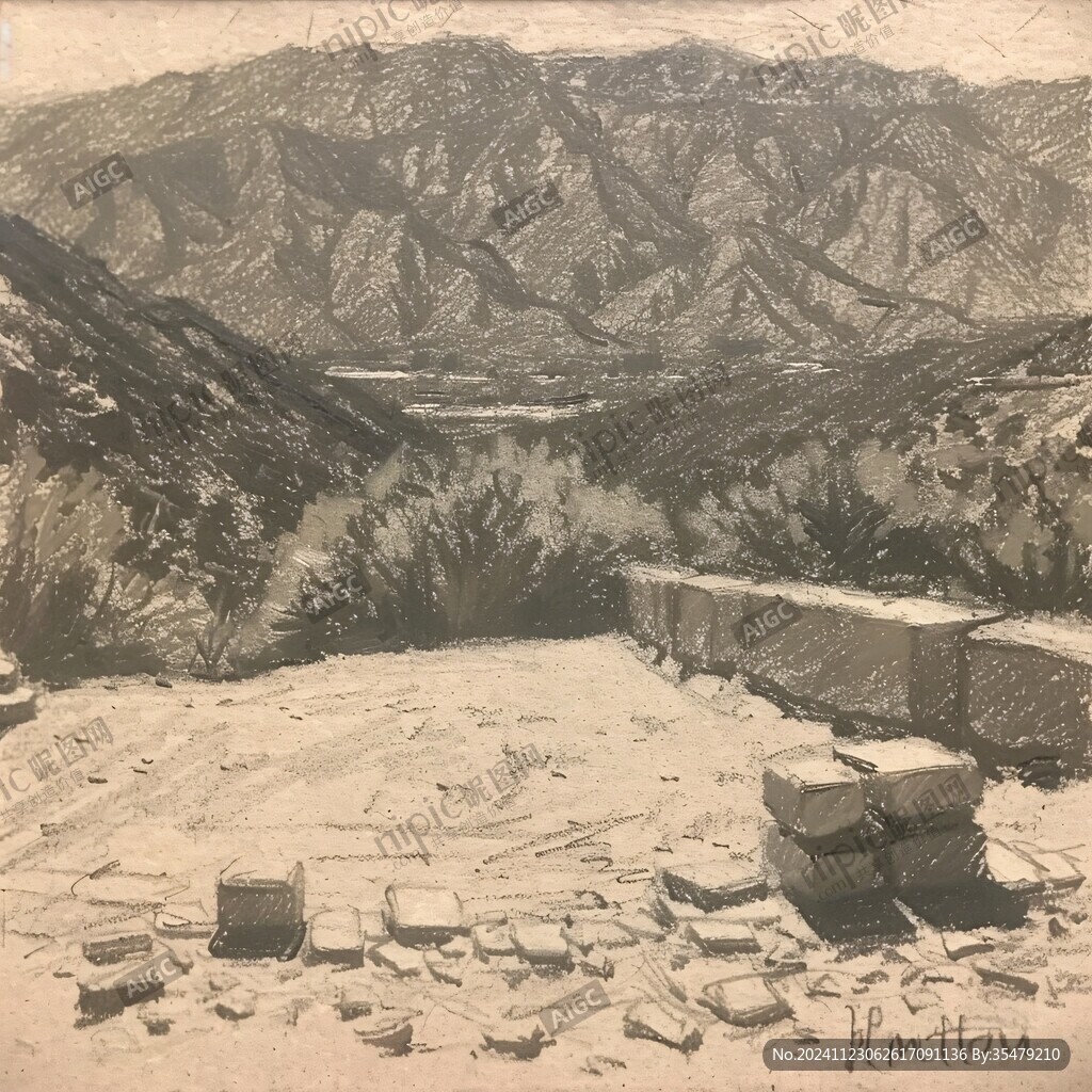 麻省理工学院水彩山水