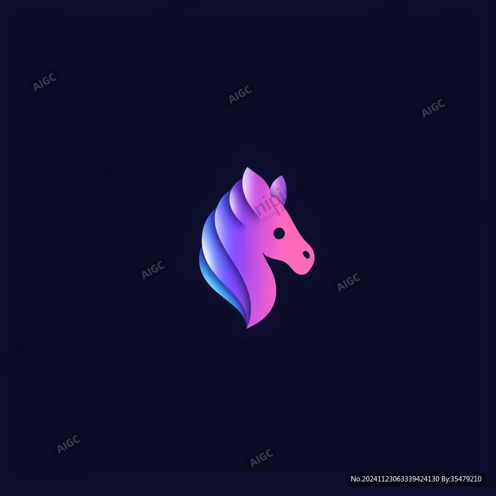 动物渐变logo