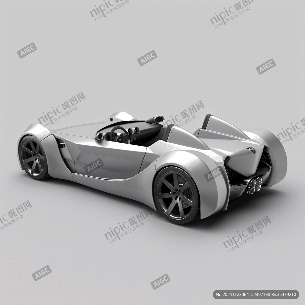 银灰色汽车模型