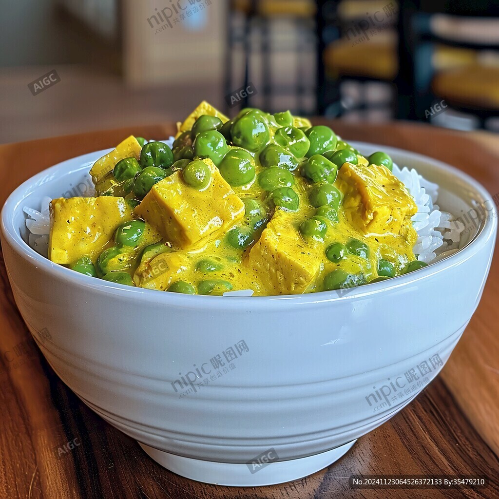 瘦肉豌豆盖浇饭