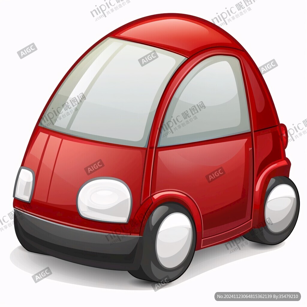 红色卡通汽车