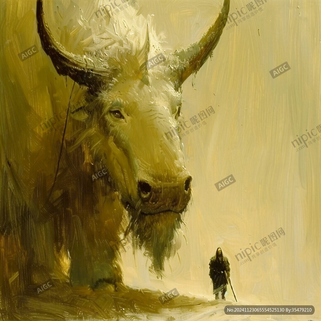 野牦牛插画