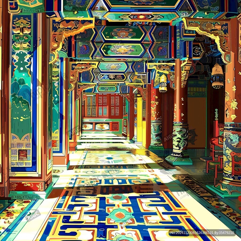 廊道彩画
