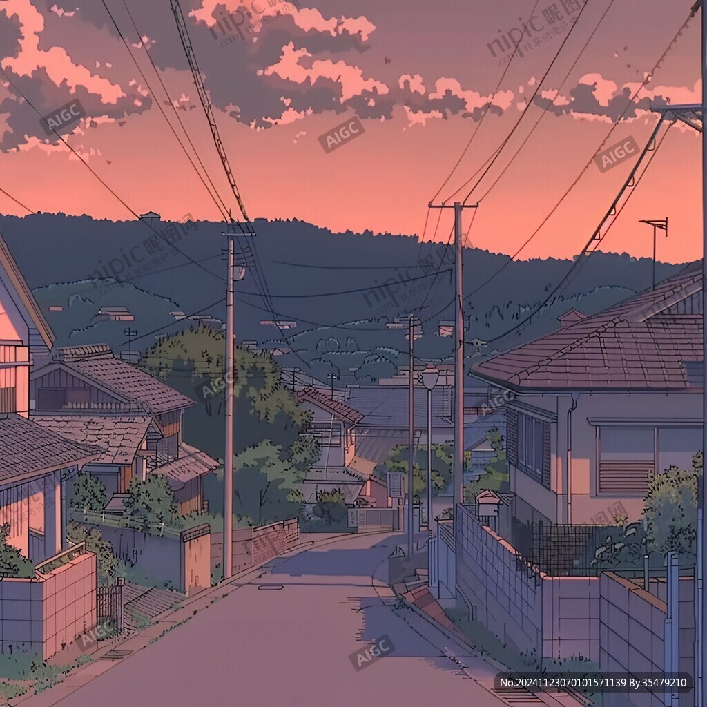 日系风景插画