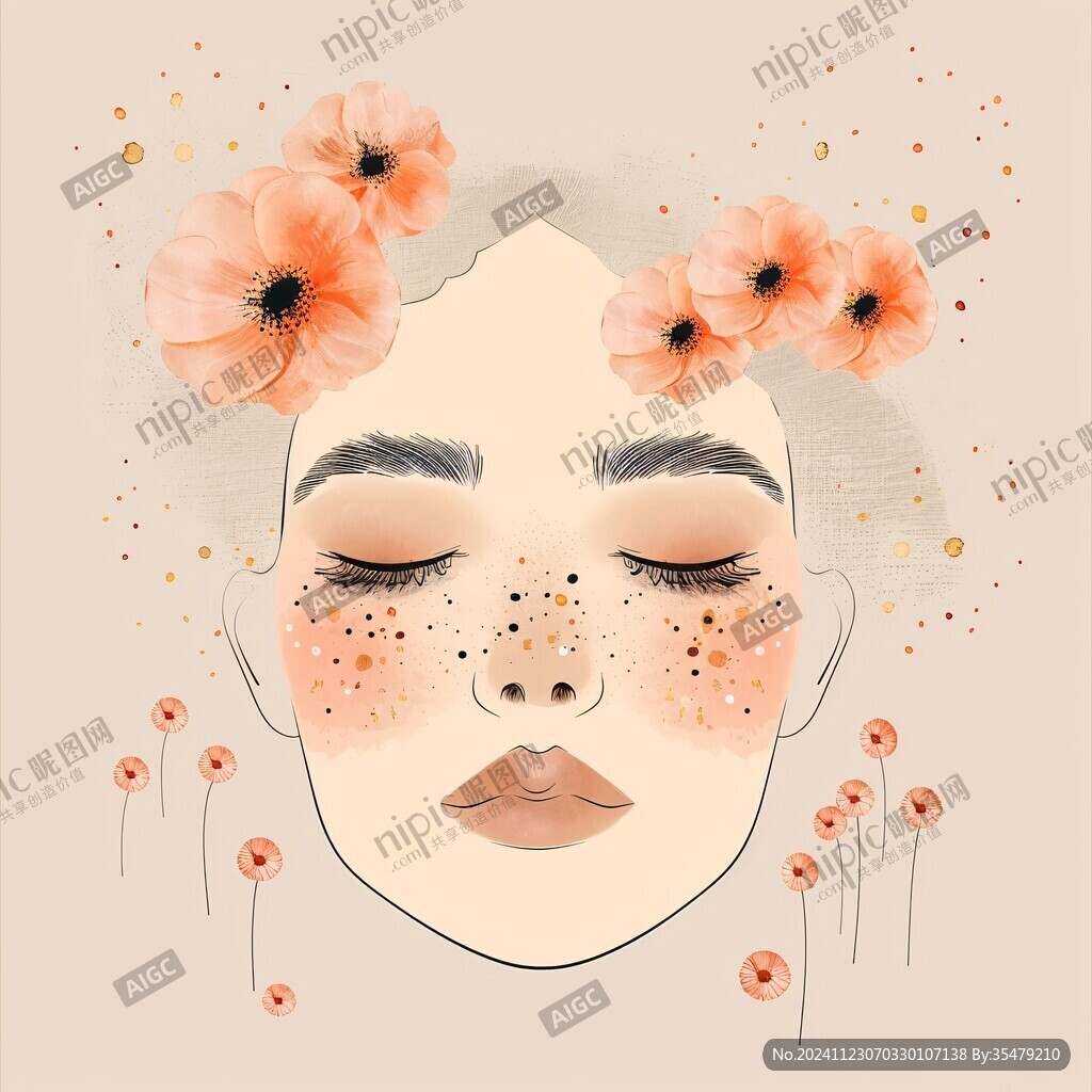 美容养颜插画