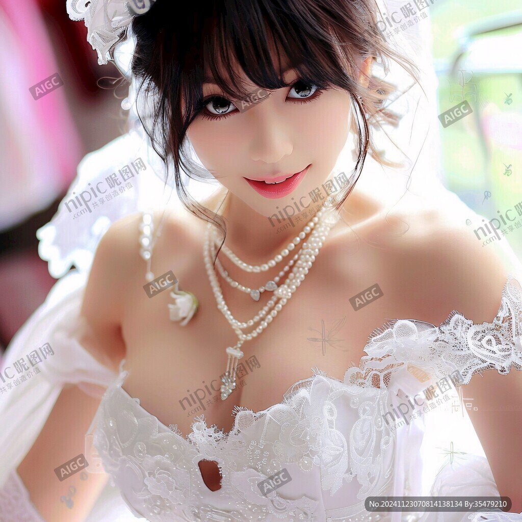 婚纱少女图
