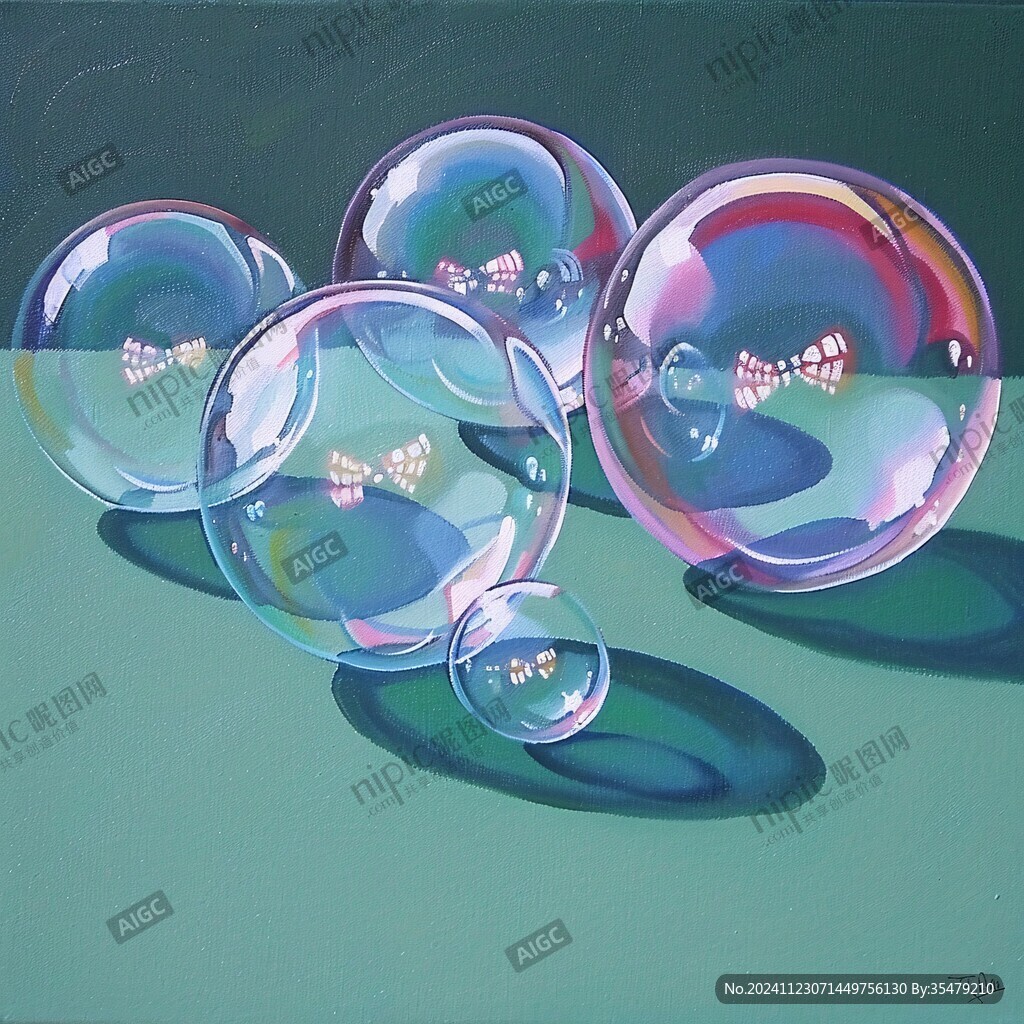 水珠气泡水泡吹泡泡